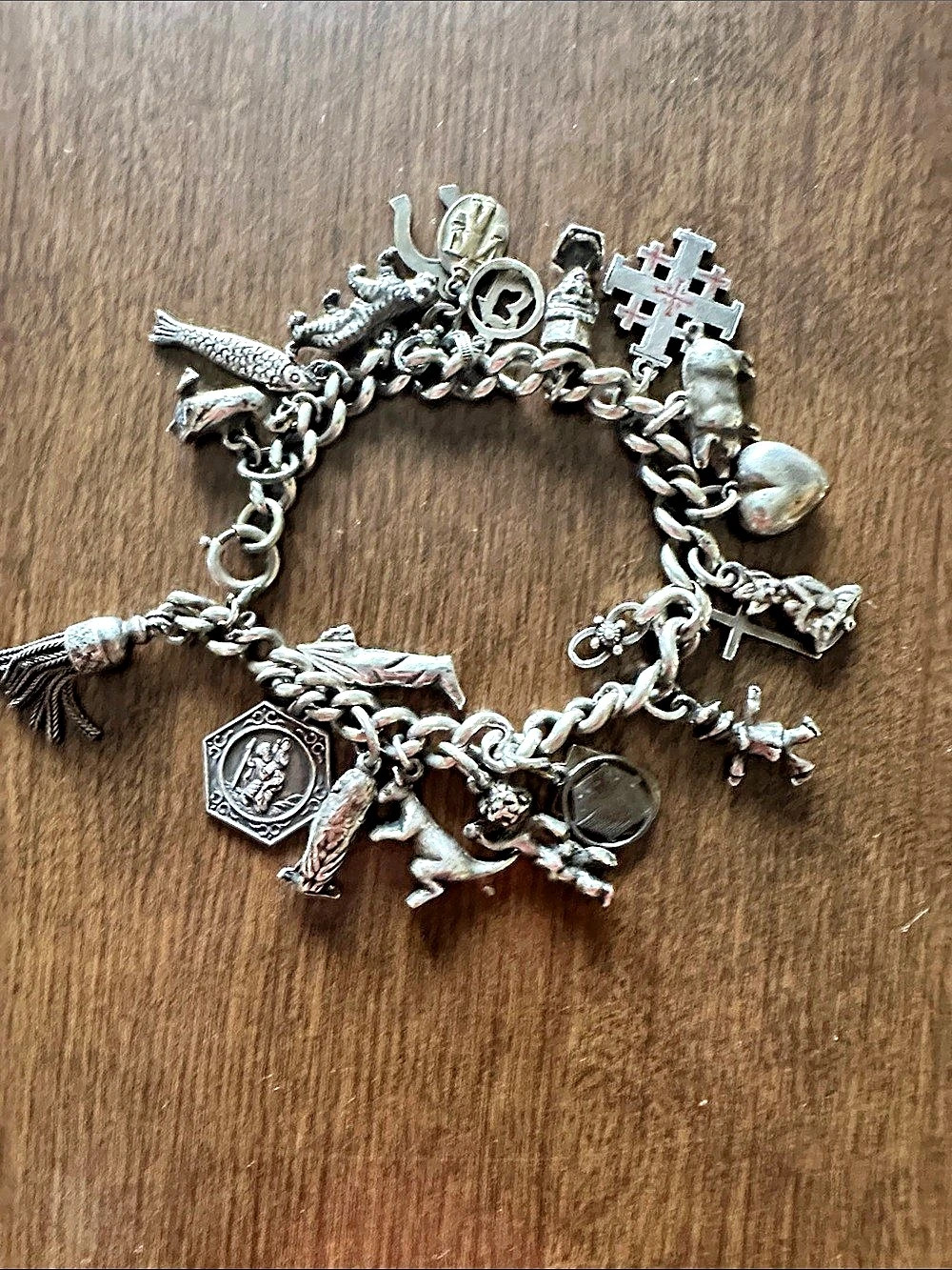Silver-Tone Charm Bracelet